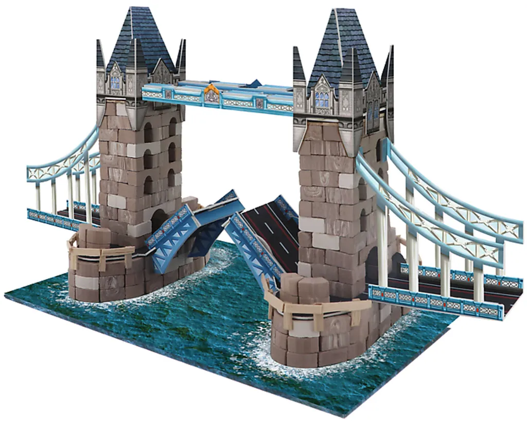 Maquette Tower Bridge en Briques Réelles - Puzzle 3D Éco-responsable
