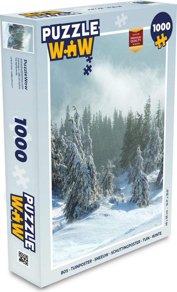 MuchoWow Puzzle 1000 Teile Wald - Schnee - Winter - Spielzeug - Alt und Jung - Spiele - Puzzeln