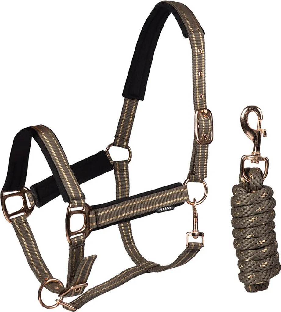Licol Shetland Marron Horka Deluxe avec Doublure Confort et Longe Fine