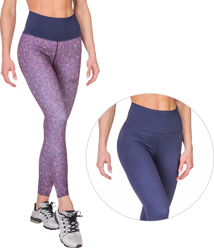 Wendbare Leggings mit geometrischem Motiv für Damen