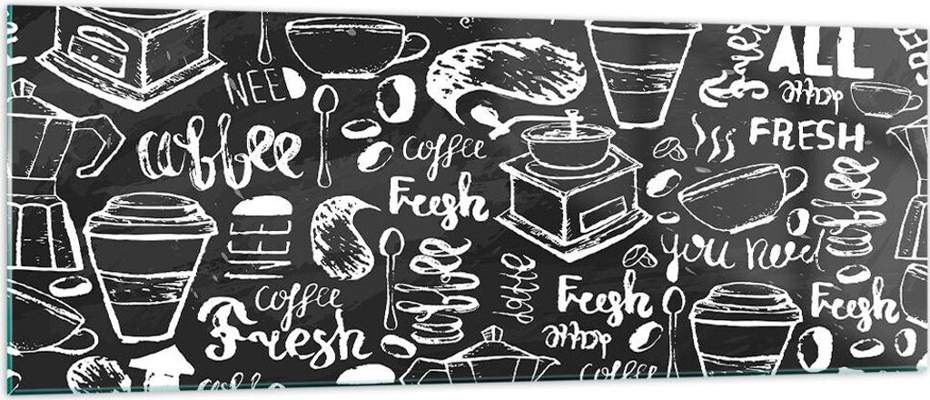 Bilder auf glas - Graffiti modern - 140x50cm - Glasbilder - Wandbilder - Kunstdruck - zum Aufhängen bereit - Wanddekoration aus Glas - Glas Bilder...