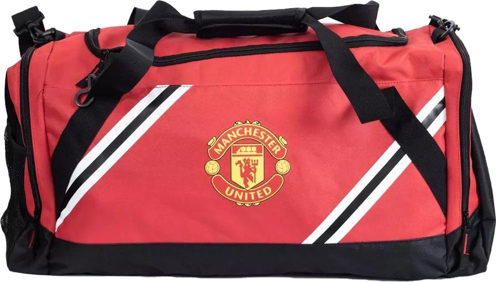 Manchester United FC - Reisetasche "Core", gestreift BS4505 (Einheitsgröße) (Rot/Gelb)