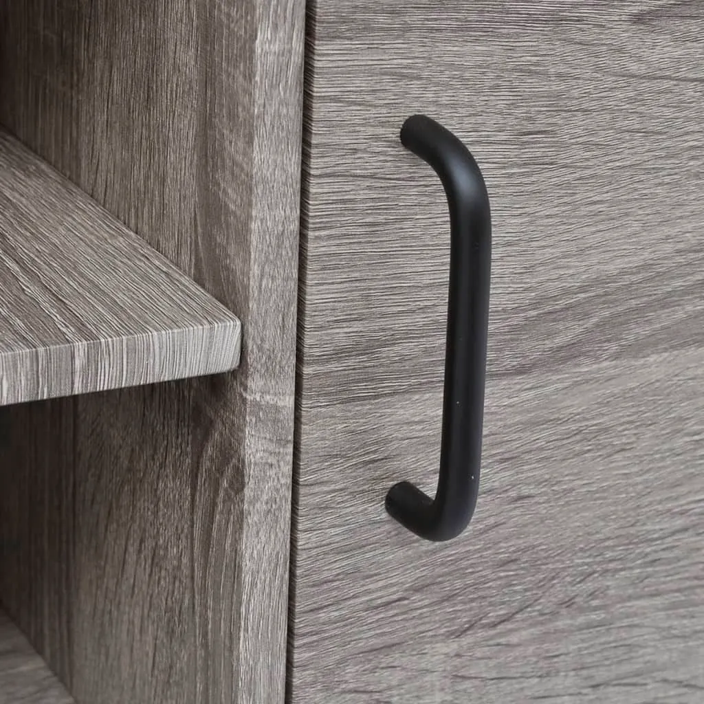 Meuble TV Bas Gris 120 cm vidaXL Buffet de Salon pour Écran et Console