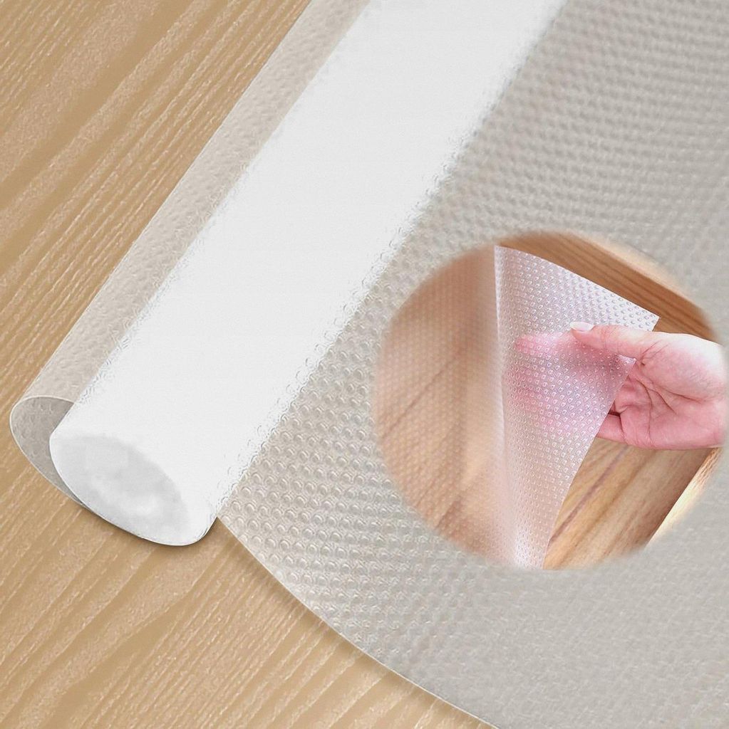 Schubladenmatte Antirutschmatte Schubladen Transparent: 45x600cm Schrankpapier Schubladeneinlage Eva Wasserfest für Regale Schränke Schubladen K...