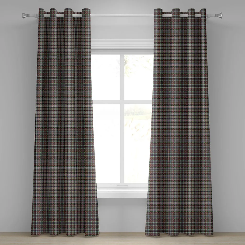 Rideau anti vis-à-vis à motifs pour grandes fenêtres 280x245 cm