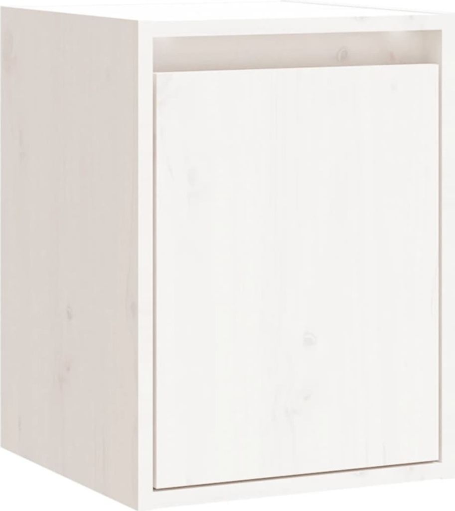 Wandschrank Weiß 30x30x40 cm Massivholz Kiefer