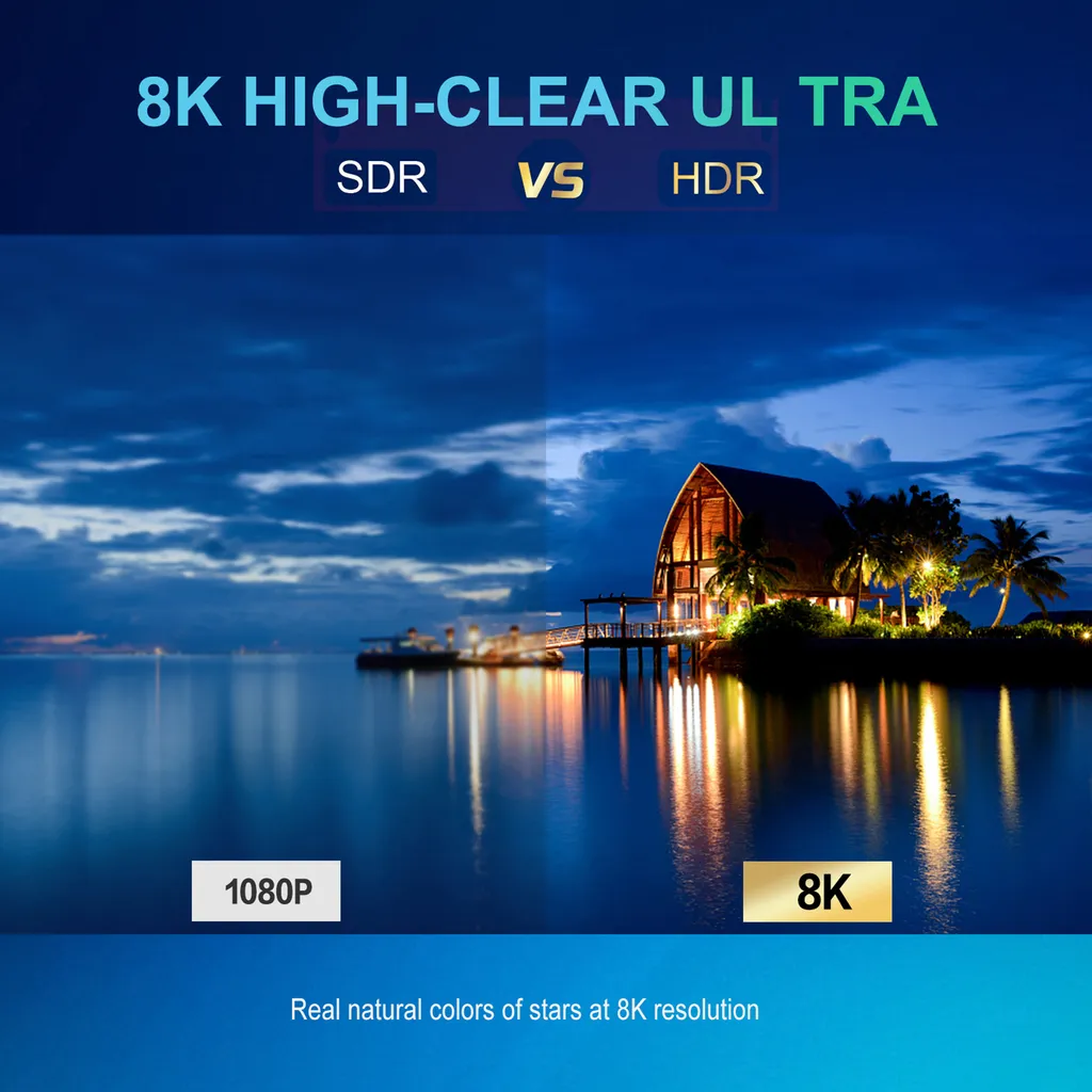 Vidéo-projecteur M8 intelligent HDR WiFi bi-bande et Bluetooth 5.0 - 11