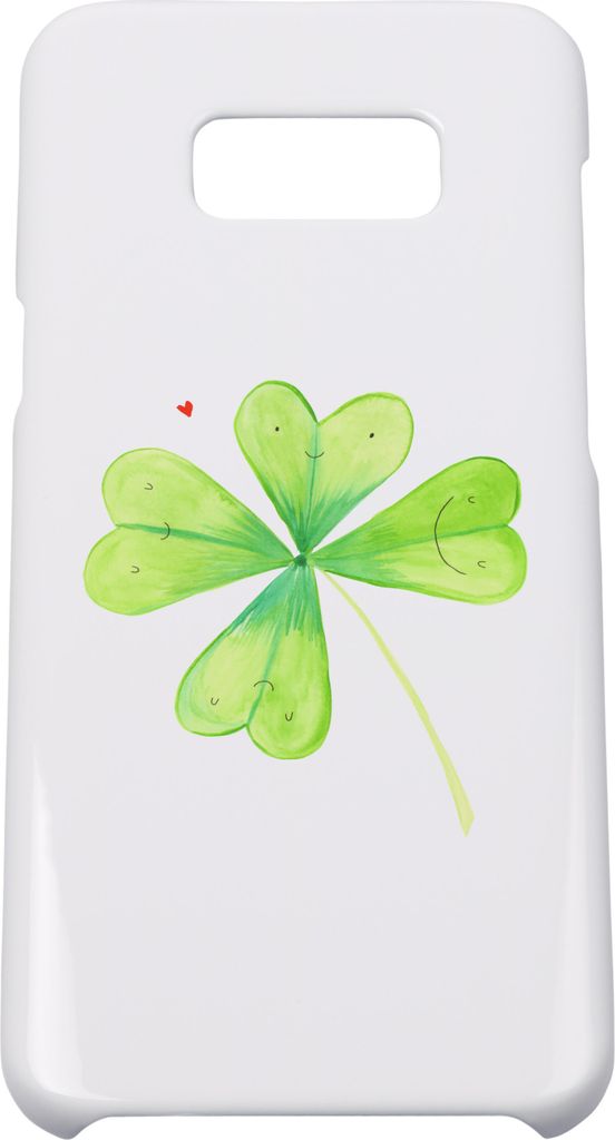 Mr. & Mrs. Panda Samsung Galaxy S8 plus Handyhülle Blume Kleeblatt - Weiß - Geschenk, Glücksbringer, Garten, Cover, Handy, Neuanfang, Hülle, Gl...