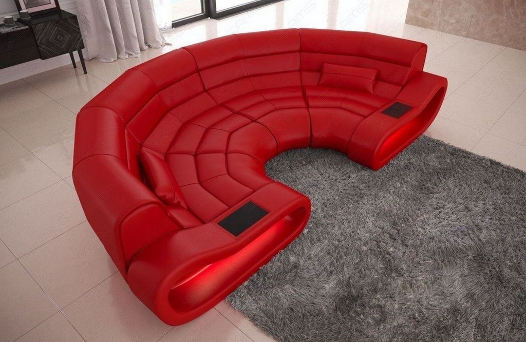 Big Sofa Concept Ledersofa mit Beleuchtung echtes Büffelleder