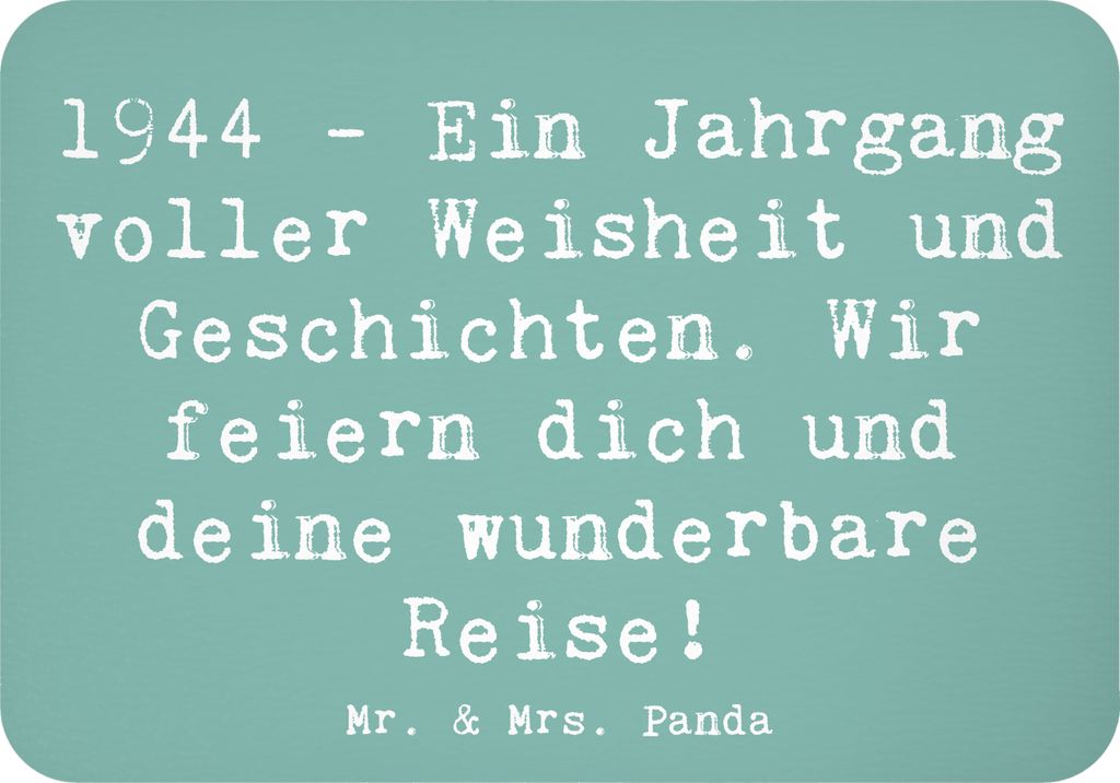 Mr. & Mrs. Panda magnet Spruch 1944 Geburtstag - Meeresbrise - Geschenk, haftmagnet, zettelhalter, Geburtstagsgeschenk, besondere Jahr, Jahrgang, K...