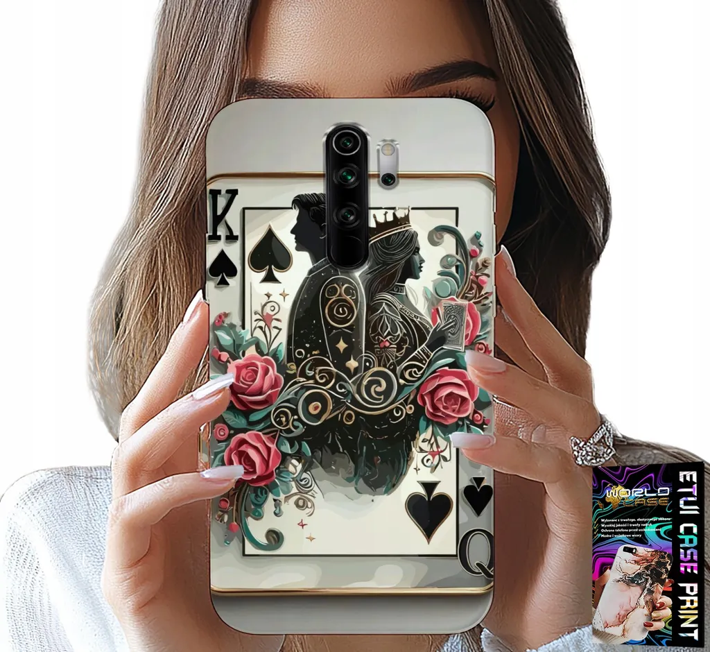 Set Cover Poker King per Xiaomi Redmi 9 con Vetro Temperato