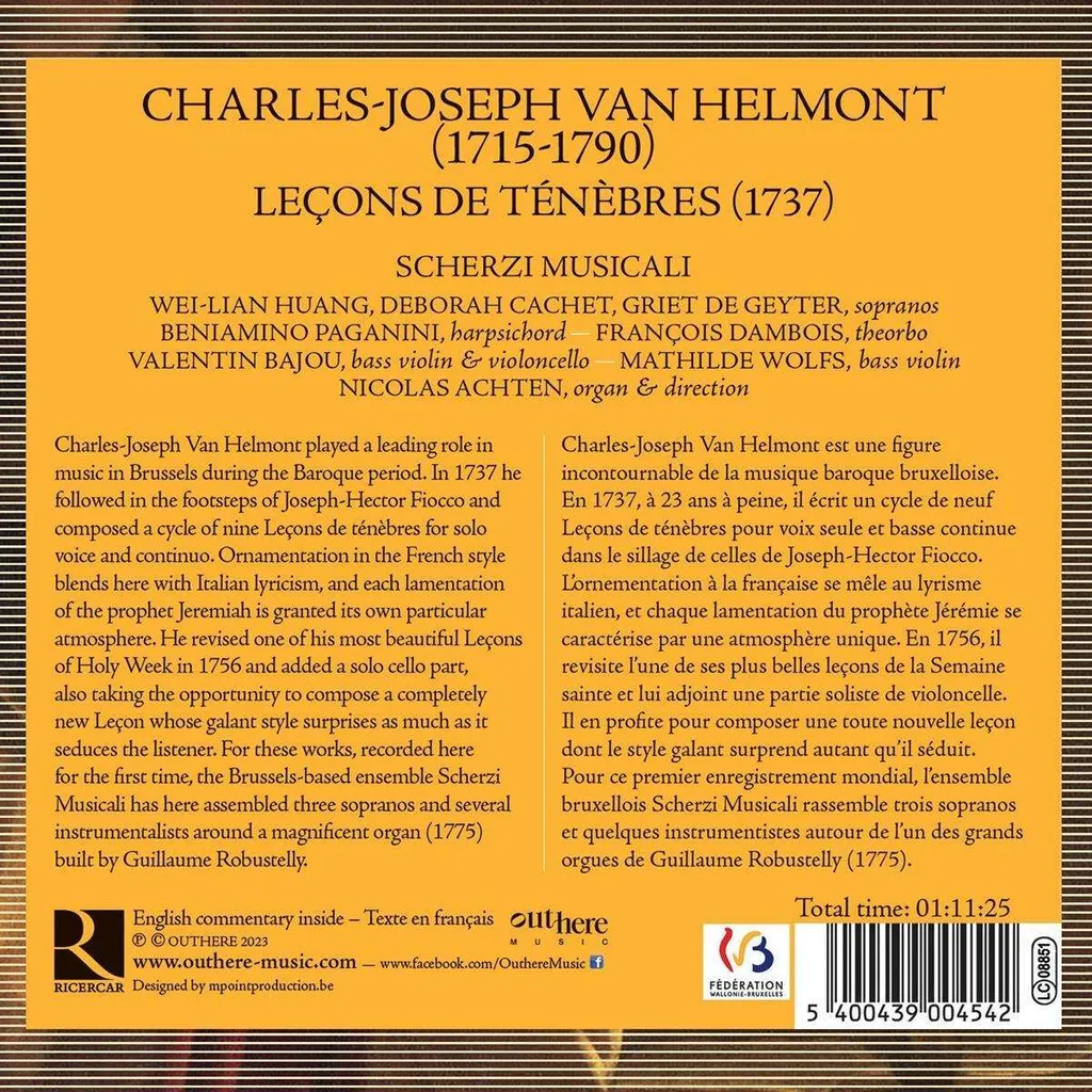 Leçons de Ténèbres Nicolas Achten - Interprétation Baroque de Prestige