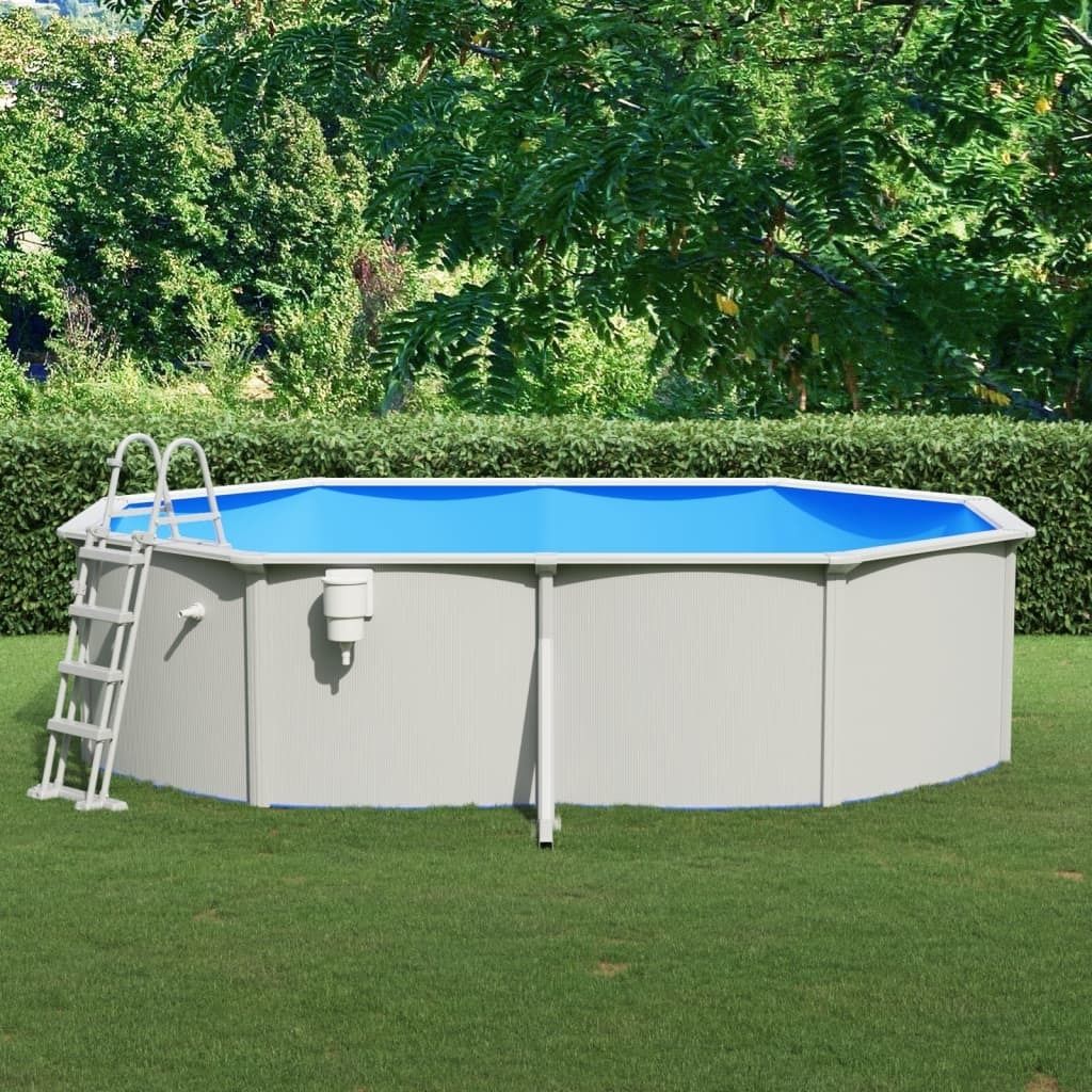 "im Angebot" Pool mit Sicherheitsleiter 490x360x120 cm - Poolzubehör CC3515