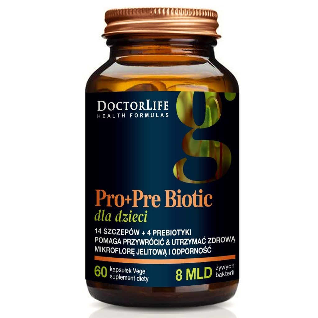 Pro+Pre Biotic Nahrungsergänzungsmittel für Kinder 60 Kapseln