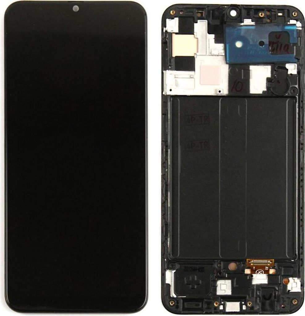OEM - OLED Display Bildschirm Touchscreen Rahmen Schwarz für Samsung Galaxy A50 A505F