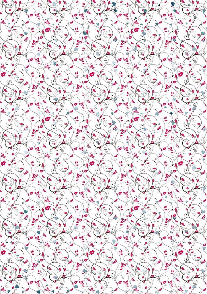 HEYDA Motivkarton Herzen klein A4 (21 x 31 cm inkl. Codierleiste) rosa