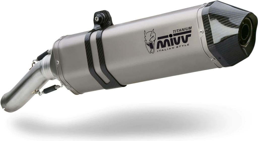 MIVV Speed Edge Slip-on Auspuff Titan genehmigt für BMW R 1200 GS/Adventure 2008-2009