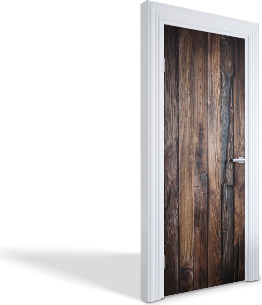 Türfolien Design Selbstklebende Wandsticker Türtapeten - Alte Holzbretter - 85 x 205 cm