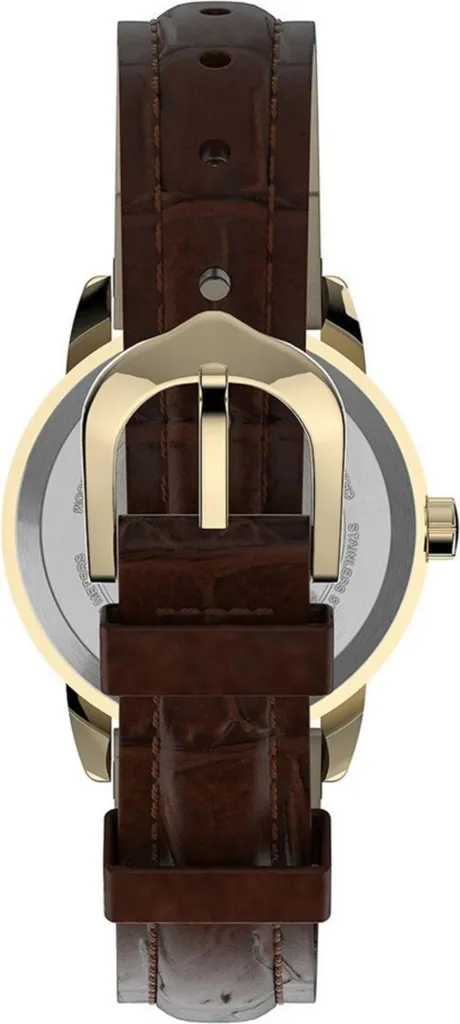 Orologio Timex T20071 Easy Reader Donna - Elegante Pelle Marrone e Oro - 5
