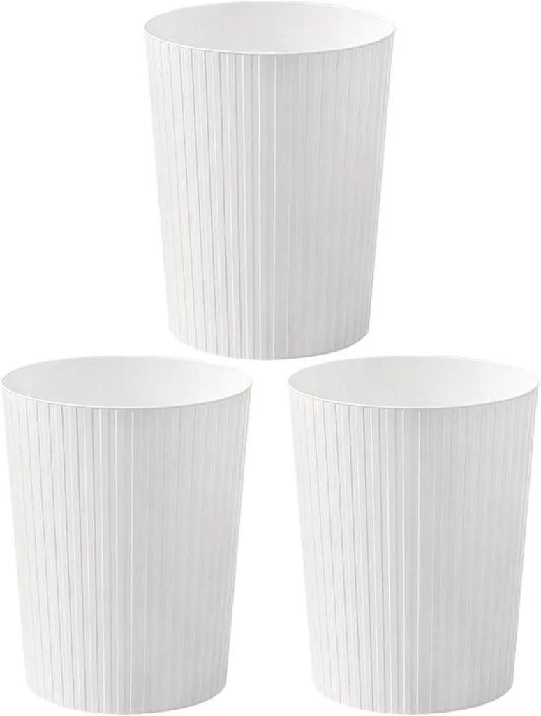 Poubelle blanche lot de 3 pièces pour stopper odeurs et désordre