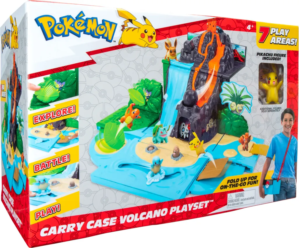 Mallette de Jeu Volcan Pokémon - Set de Transport pour Figurines - 11