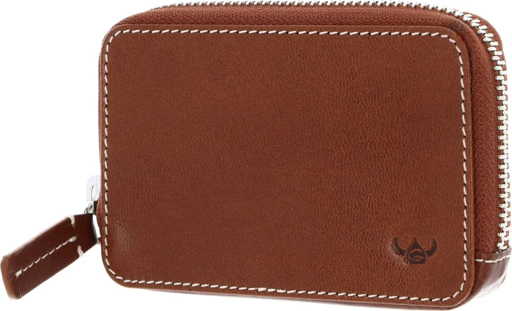 Golden Head Bari Zipped Key Case Cognac - Astuccio Portachiavi in Pelle