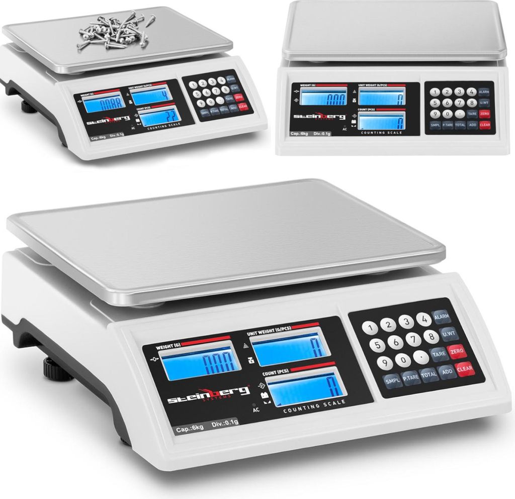 Handelswaage Ladenwaage Zählwaage LCD RS232 6000 g / 0,1 g Produktbild 
