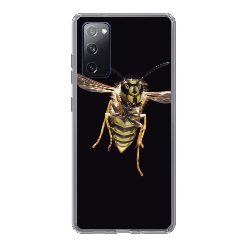 MuchoWow Handyhülle Schutzhülle Hülle für Samsung Galaxy S20 FE Wespe - Insekten - Porträt Silikon Softcase Handy Hülle