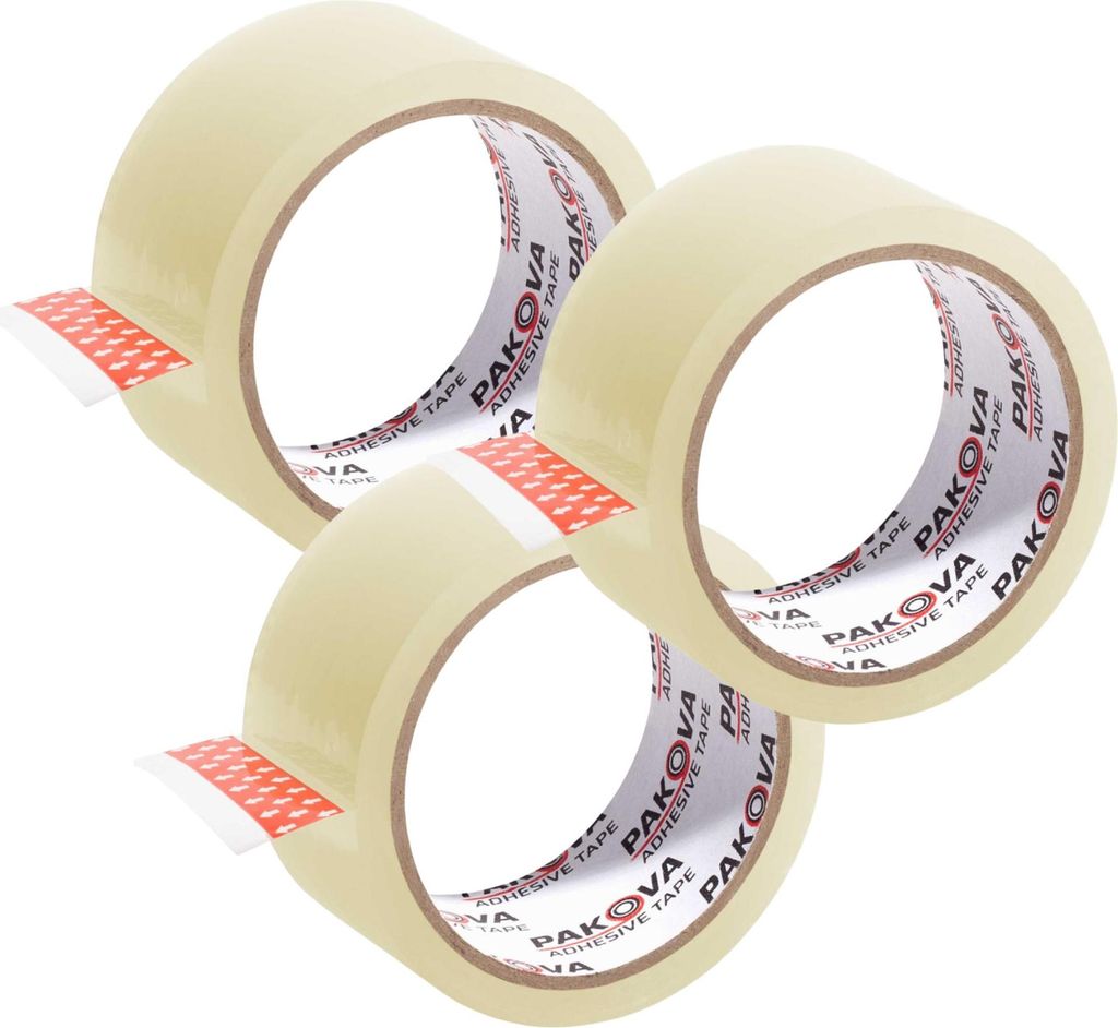 PAKOVA 48/66 TRANSPARENTES 3ER-PACK Verpackungsband