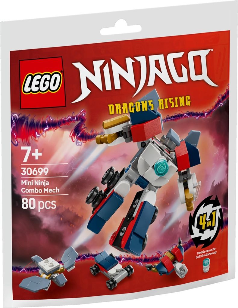 LEGO Ninjago Mini Ninja Combo Mech 30699, 80-teiliges Bauset für Kinder ab 7 Jahren