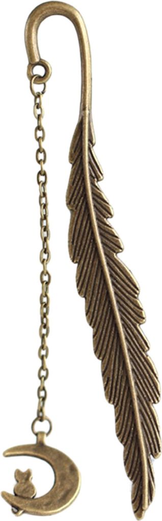 Lesezeichen mit Metallfedern und strukturierter Quaste im Vintage-Stil, lustiges Leseerlebnis, Lesezeichen mit Federausschnitt aus Legierung