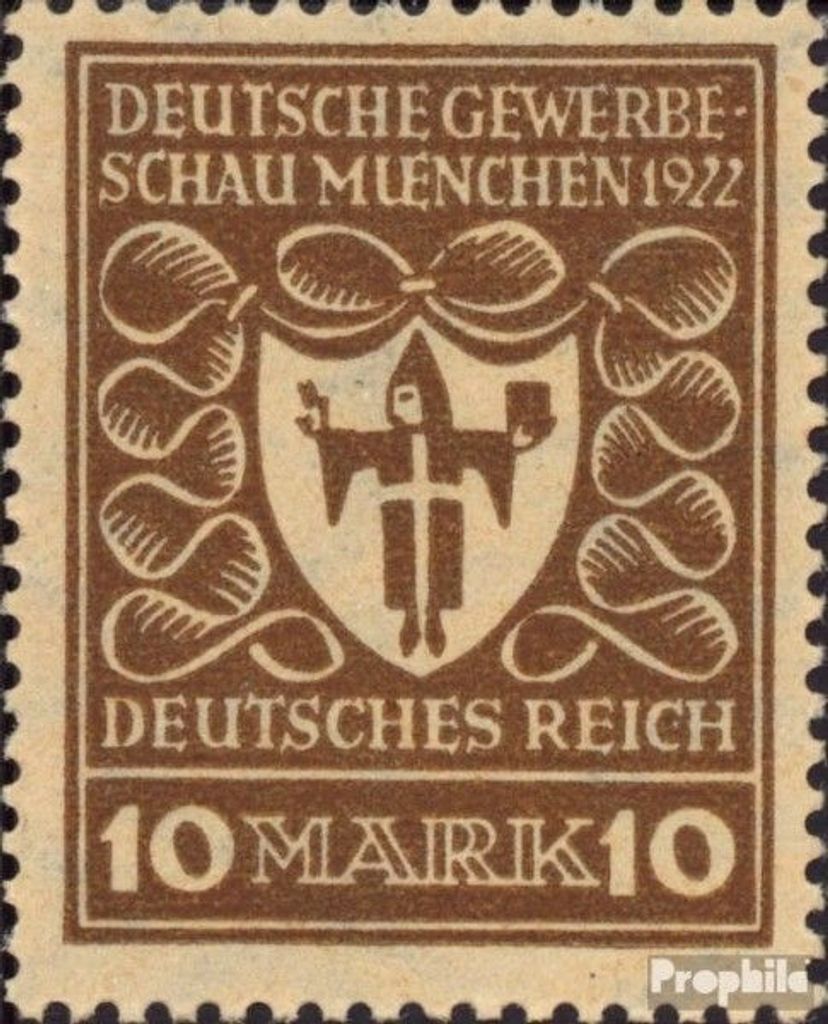Briefmarken Deutsches Reich 1922 Mi 203a postfrisch Deutsche Gewerbeschau