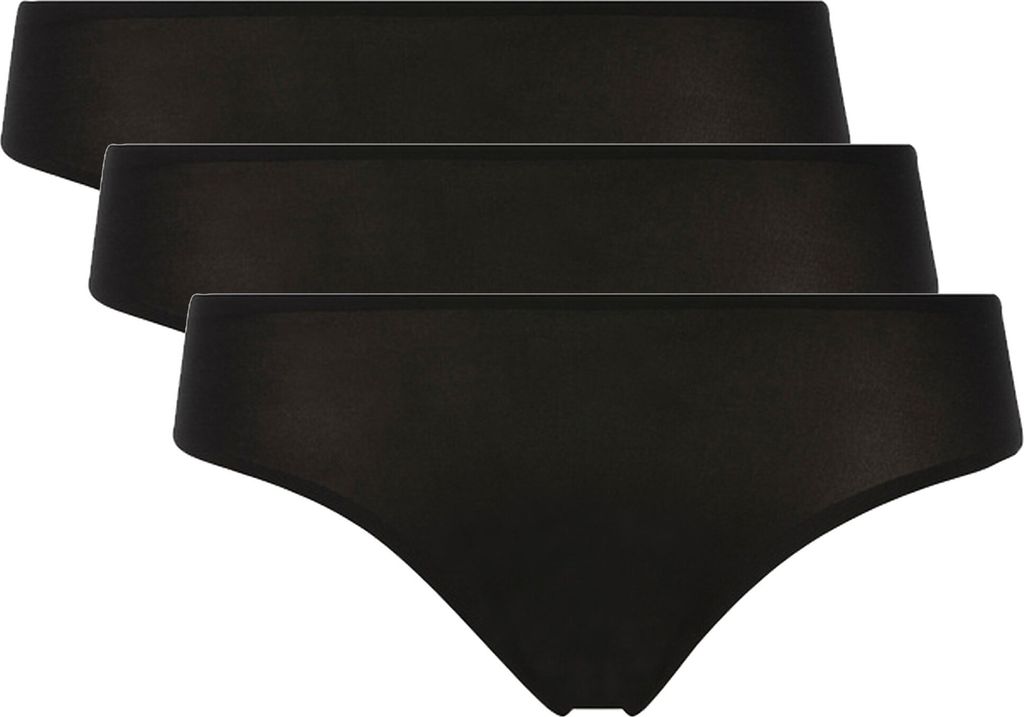 Chantelle Damen Slips, 3er Pack - SoftStretch, nahtlos, unsichtbar, Einheitsgröße 36-44 Schwarz One Size
