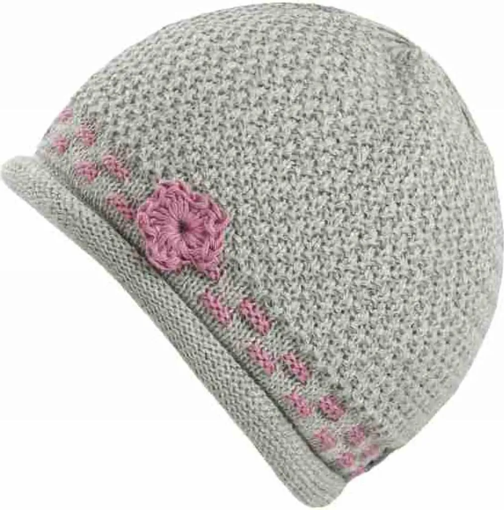 Döll Accessori Bambina: Cappello Grigio 100% Cotone con Fiore - 2
