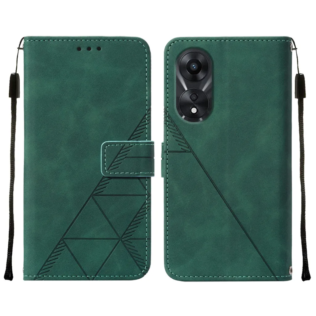 GOKEN Cover per Oppo A78 4G, Custodia Flip PU Pelle TPU Portafoglio Custodie con Stand & Carte Slot & Disegni Rilievo, Chiusura Magnetica Telefono Case/Blu