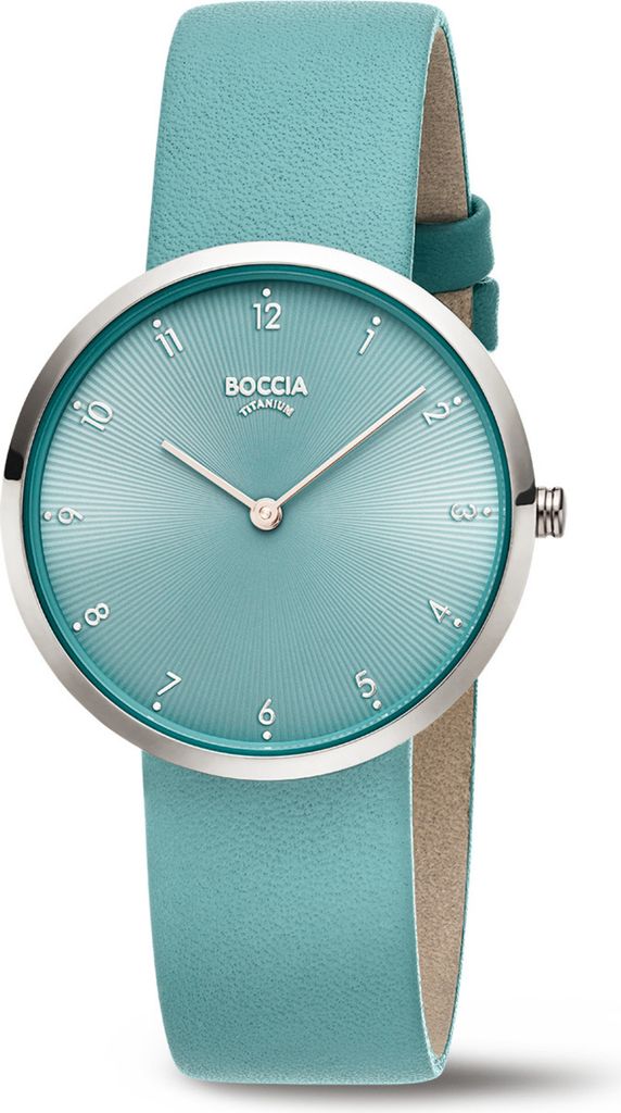 Boccia Damen Armbanduhr 3309-14 Trend Lederband hellblau Produktbild 