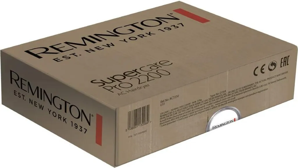 Asciugacapelli professionale ionico Remington [controllo laterale potente e professionale] tecnologia SupercarePro (2200W, 130km/h, 3 accessori per lo styling, motore AC a lunga durata per parrucchieri) AC7250 [Esclusiva Amazon] - 14