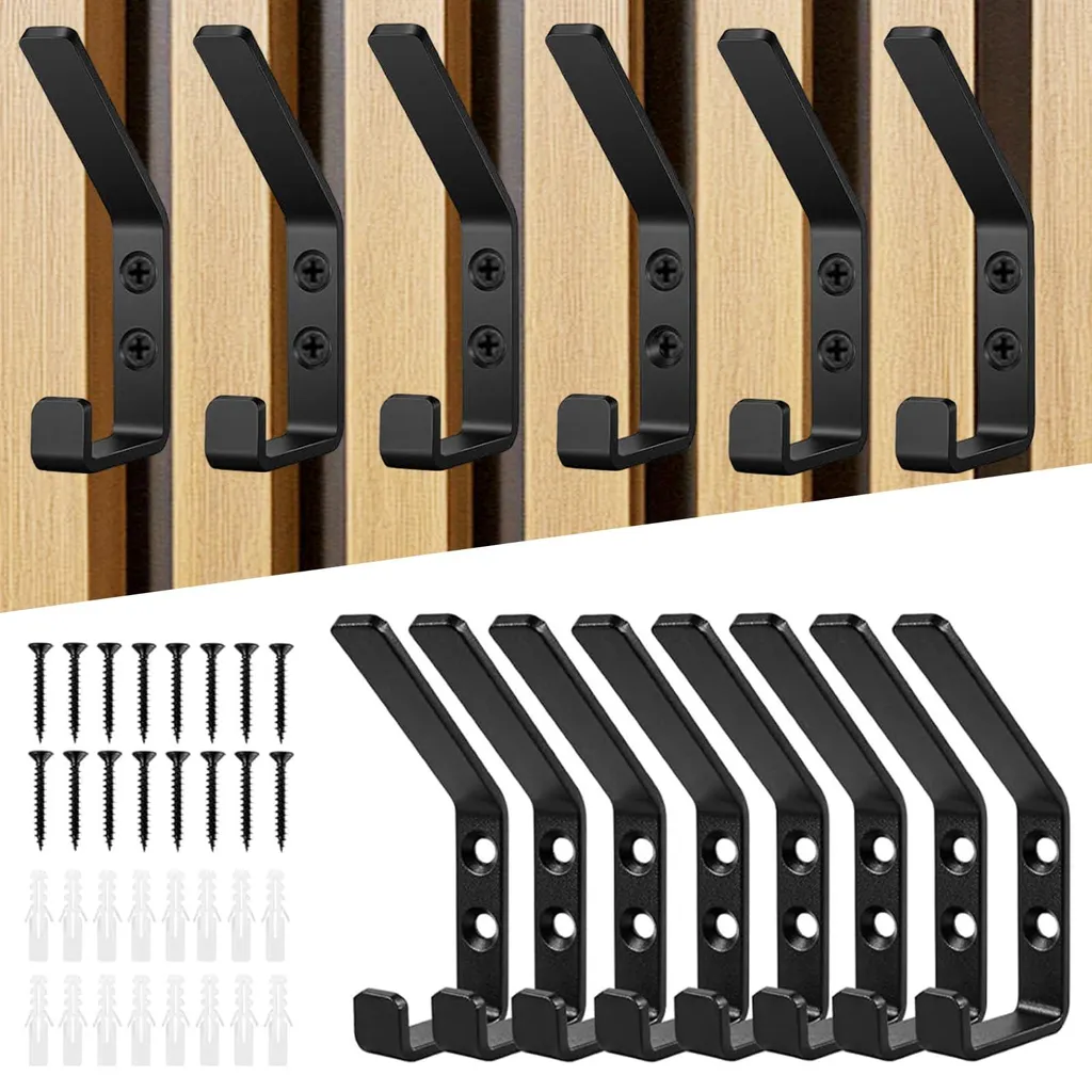 Support Mural pour Vestes et Sacs sur Panneaux Acoustiques - Kit de 8