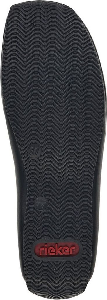 Rieker Damen Slipper kleine Füße elegant Reißverschluss leicht Leder L1780, Größe:42 EU, Farbe:Schwarz
