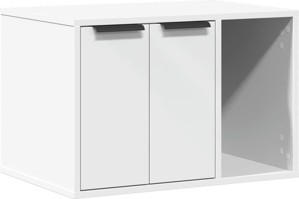 vidaXL Cestino per rifiuti grigio cemento 60x40x40 cm Immagine del prodotto 