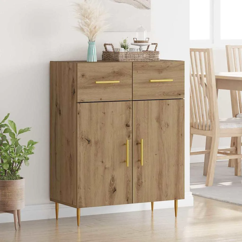 Credenza Rovere Artisan 69,5x34x90 cm | Mobile Buffet Salvaspazio Cucina - 3