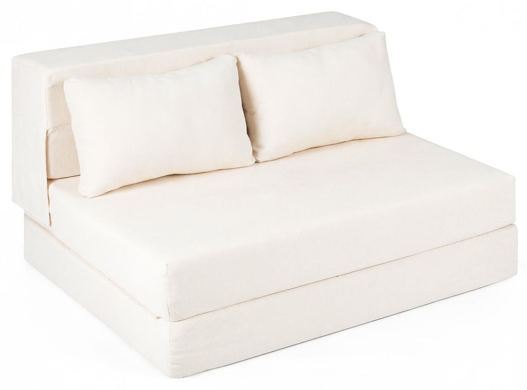 Rozkładana sofa COSTWAY, fotel rozkładany 3 w 1 z 2 Zdjęcie produktu 