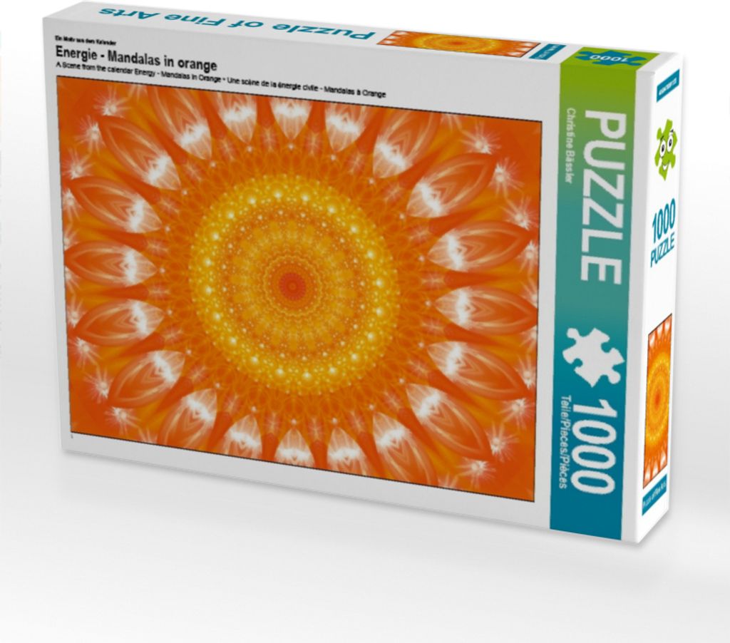 Calvendo Ein Motiv aus dem Kalender Energie - Mandalas in orange 1000 Teile Puzzle quer 640x480mm, Bässler Christine; 7420757