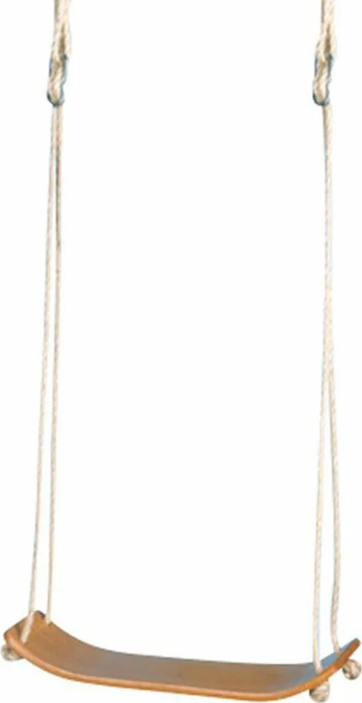 Balançoire en bois courbée 50x15cm pour portique de jardin extérieur