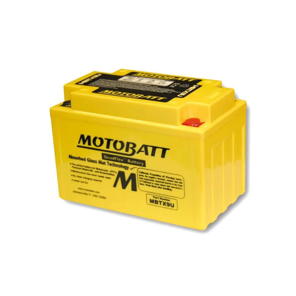 MOTOBATT MBTX9U Batterie QuadFlex AGM étanche et résistante vibrations