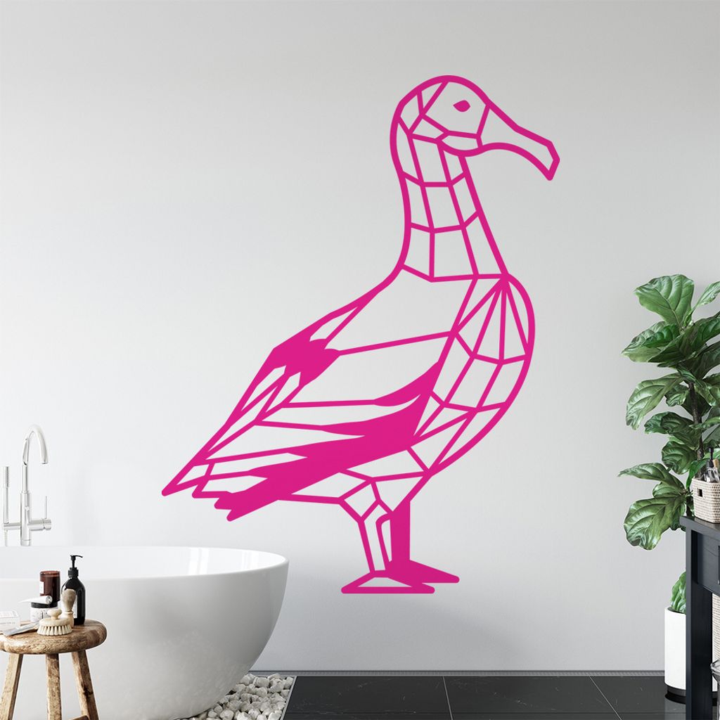 Albatros Vogel Polygon Wandtattoo Wandaufkleber Wall Sticker - Dekoration, Küche, Wohnzimmer, Schlafzimmer, Badezimmer