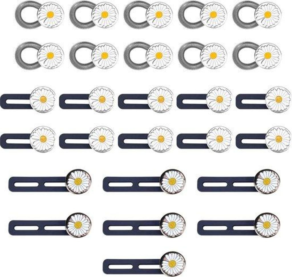 Jeans-Knöpfe-Erweiterungssatz - 30 Teile - für Frauen und Männer - Metall.