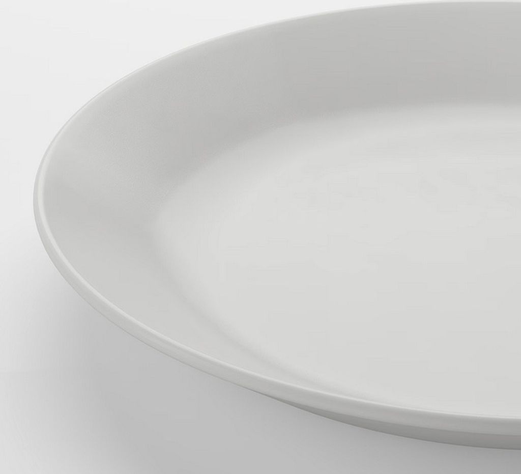 IKEA Oftast (6er Set) Speiseteller Geschirr Set weiß 25 cm Produktbild 2