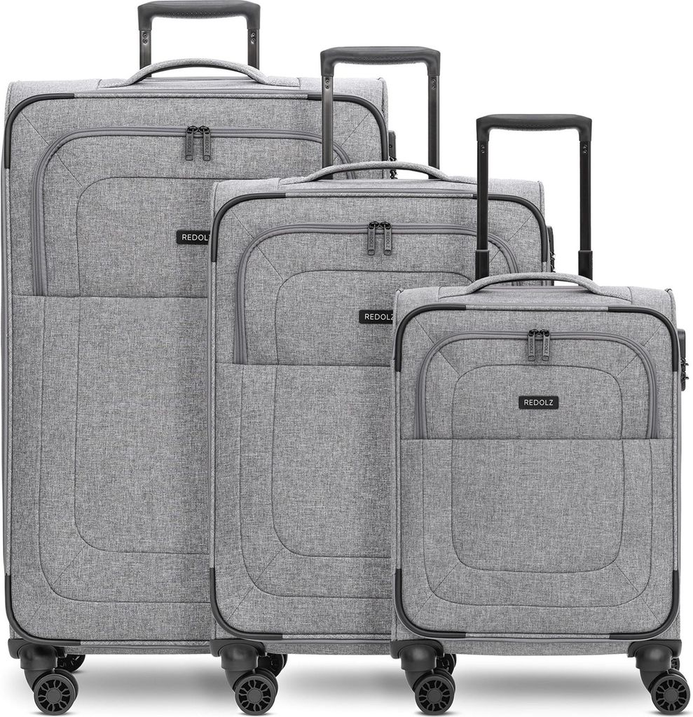 REDOLZ Essentials 12 Trolley-Set 3-teilig Grey grau 55cm