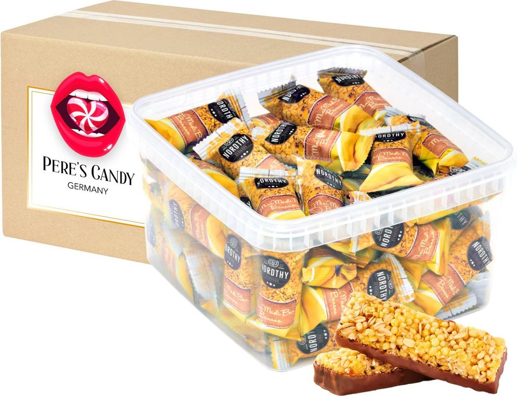 Mini Müsli Bars Bananegeschmack Box aus Dänemark 600g Produktbild 